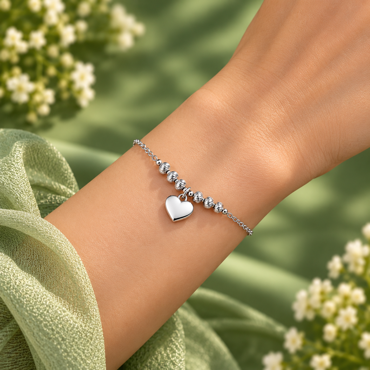✨ Taravya Heartbeat Charm 925 Silver Bracelet Taravya