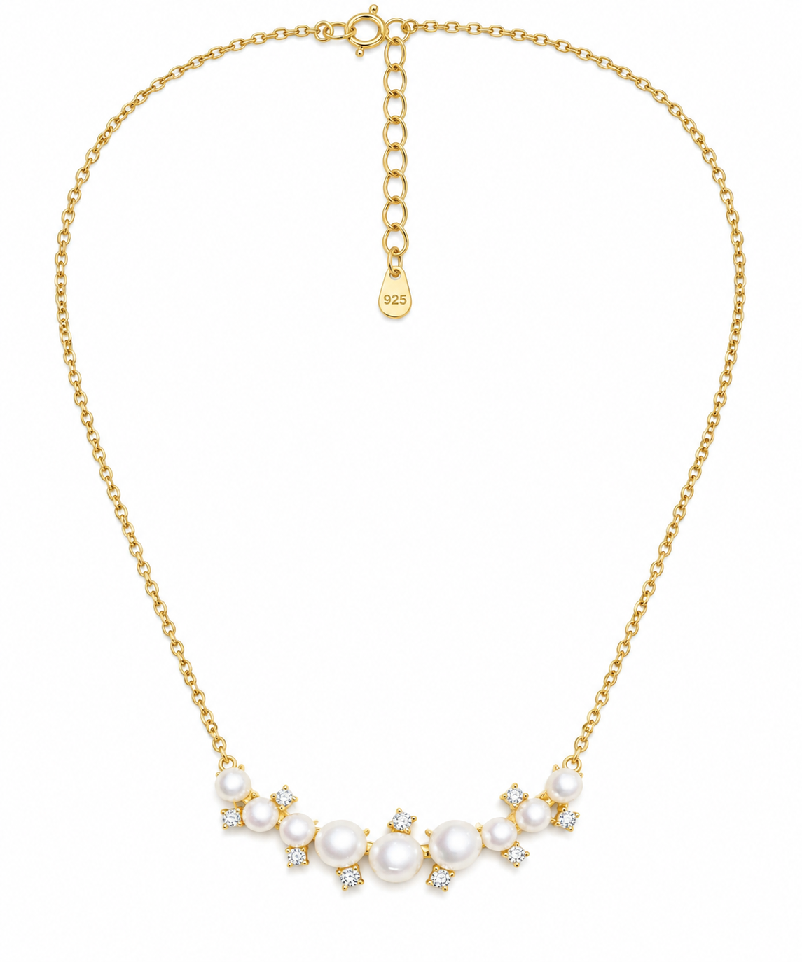 Pearl Bloom 925 Silver Necklace