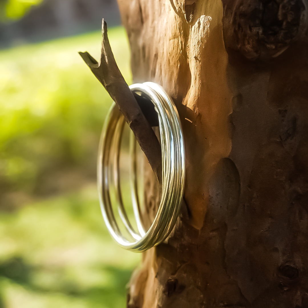 Classic Pure 925 Silver Bangles (Set of 4 Bangles)