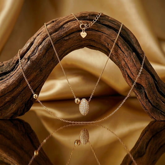 Elegant Gold Plated 925 Silver Necklace