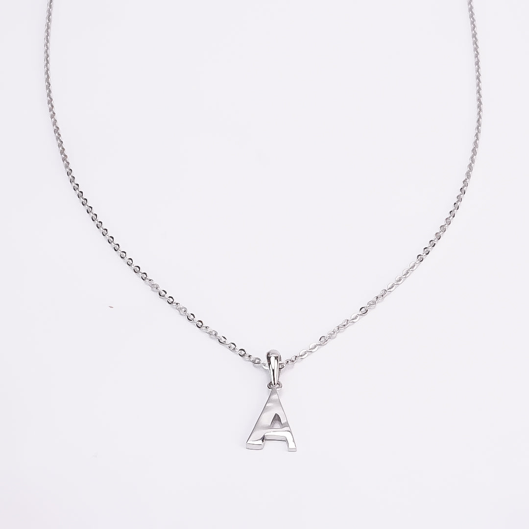 "A” Initial Pendant in 925 Silver
