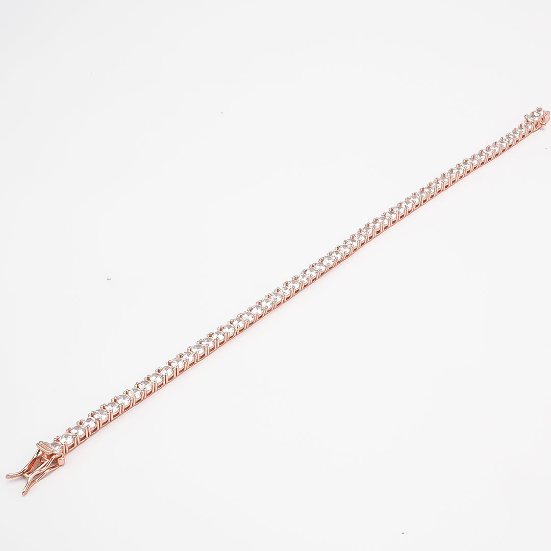 Rose gold tennis bracelet