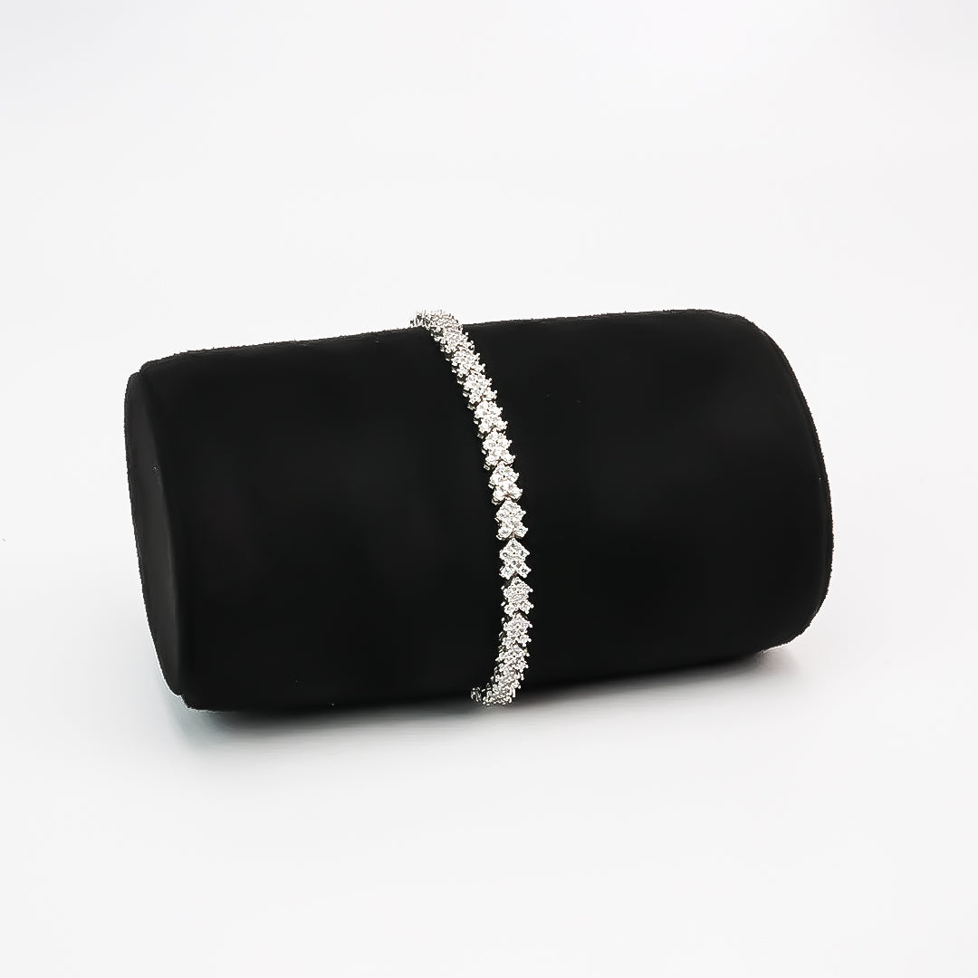 Silver Glittering Adjustable Bracelet