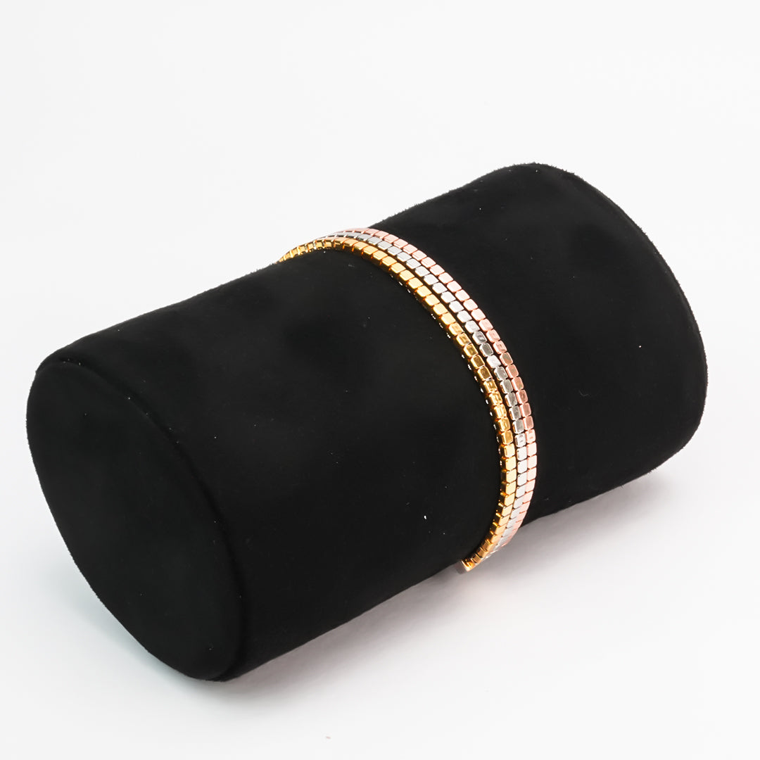 Tricolor Adjustable Tennis Bracelet | 925 Silver