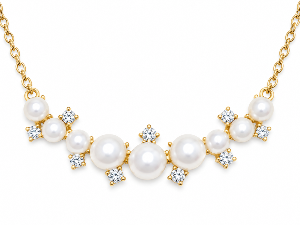 Pearl Bloom 925 Silver Necklace