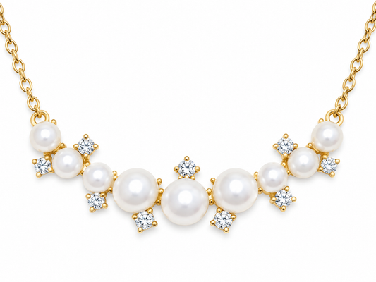 Pearl Bloom 925 Silver Necklace Taravya