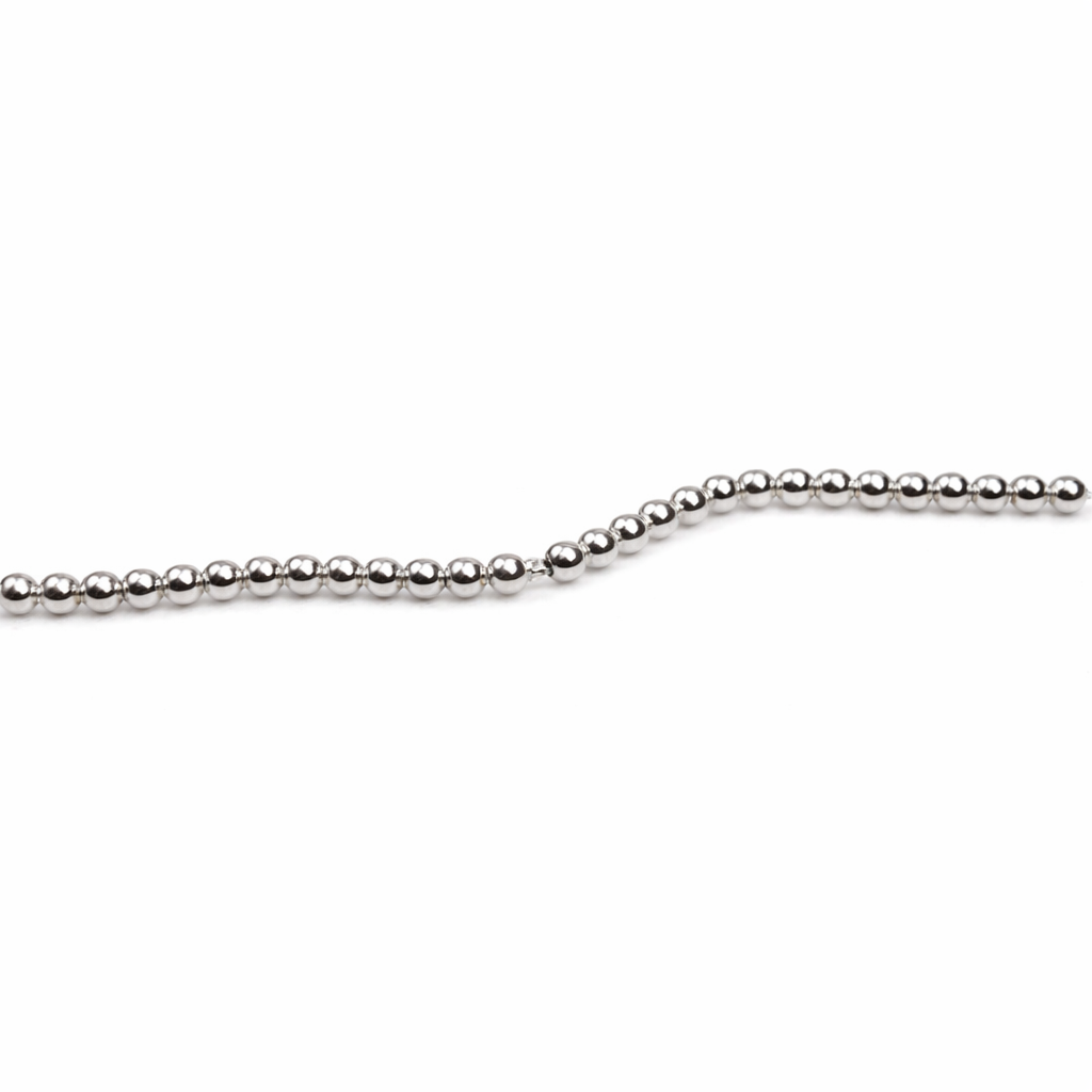 Silver Glow Beaded Bracelet