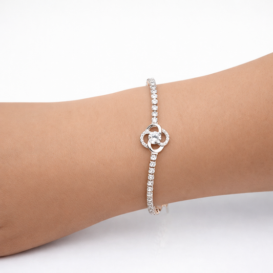 Blossom Glow Floral Tennis Bracelet