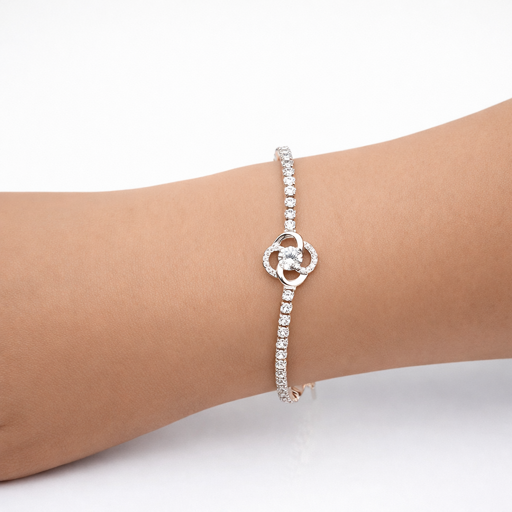 Blossom Glow Floral Tennis Bracelet