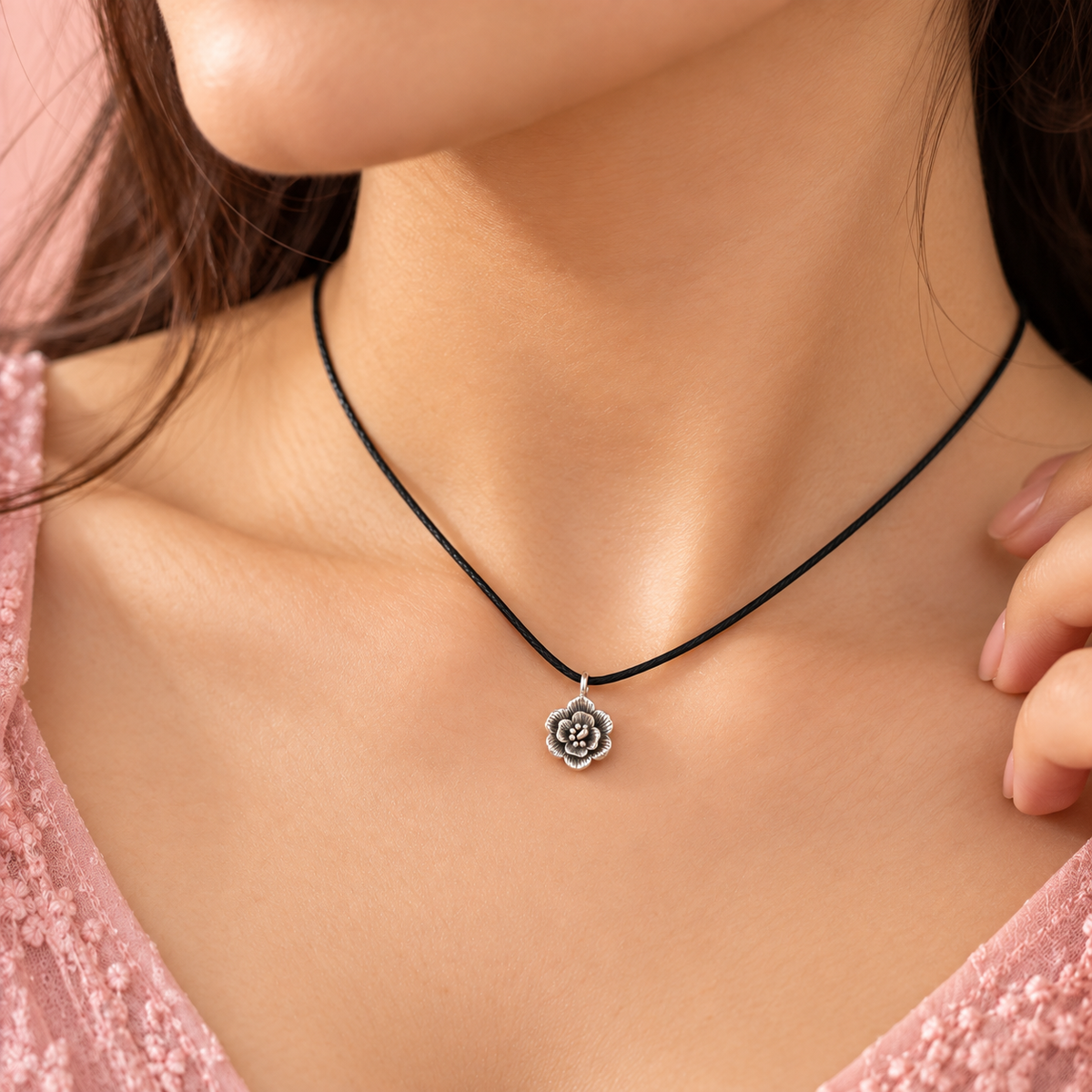 Taravya Blooming Flower 925 Silver Pendant Taravya