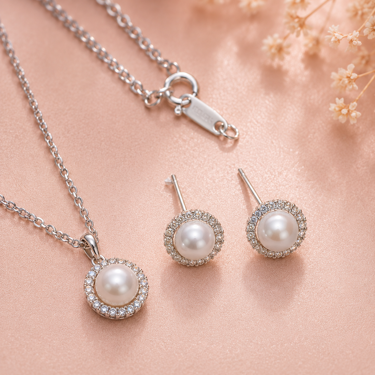 Pearl Elegance Necklace & Earrings Set