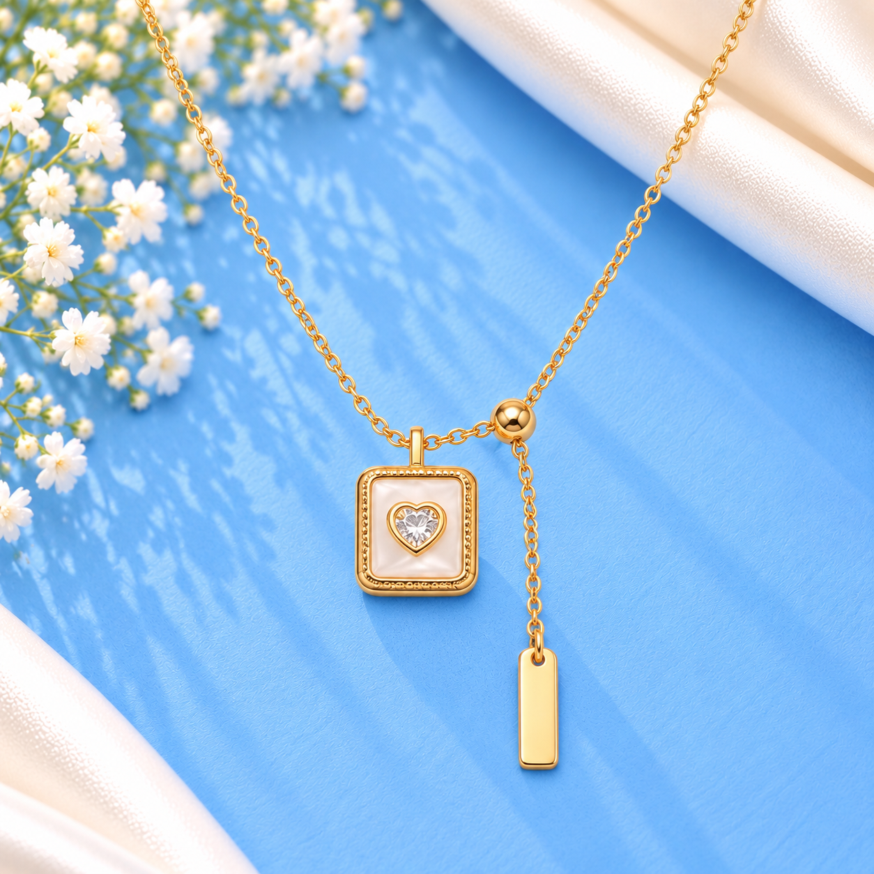 Heart Drop Necklace Set