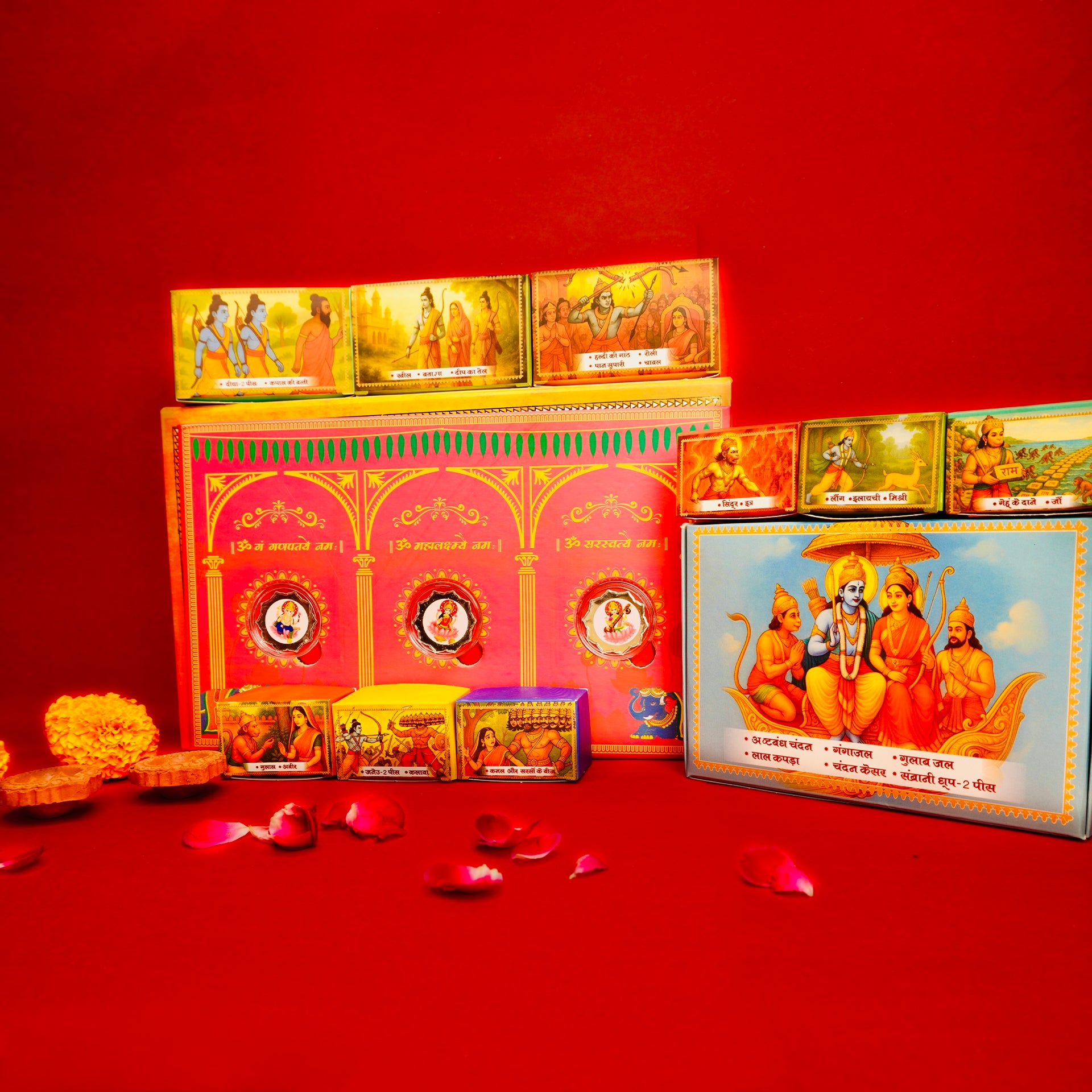 Subh Diwali Musical Gift Box with Pure Silver Coins(6g)And Puja Experience