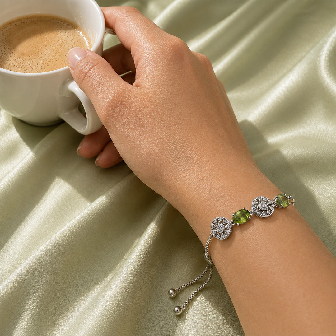 Silver Olive Sol Bracelet