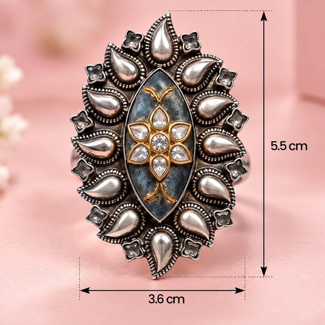 Ruhani Statement Silver Ring