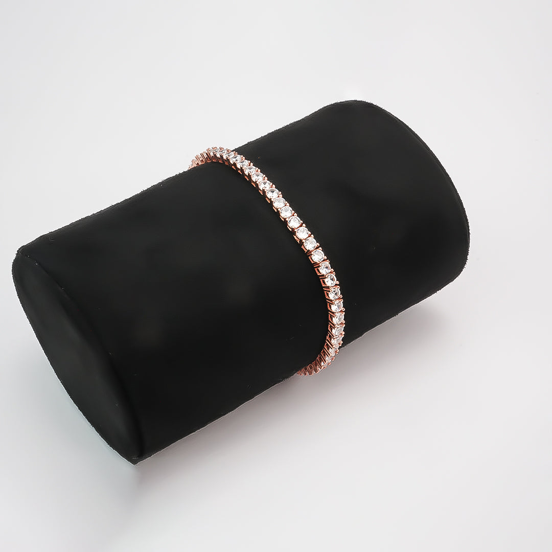 Rose gold tennis bracelet