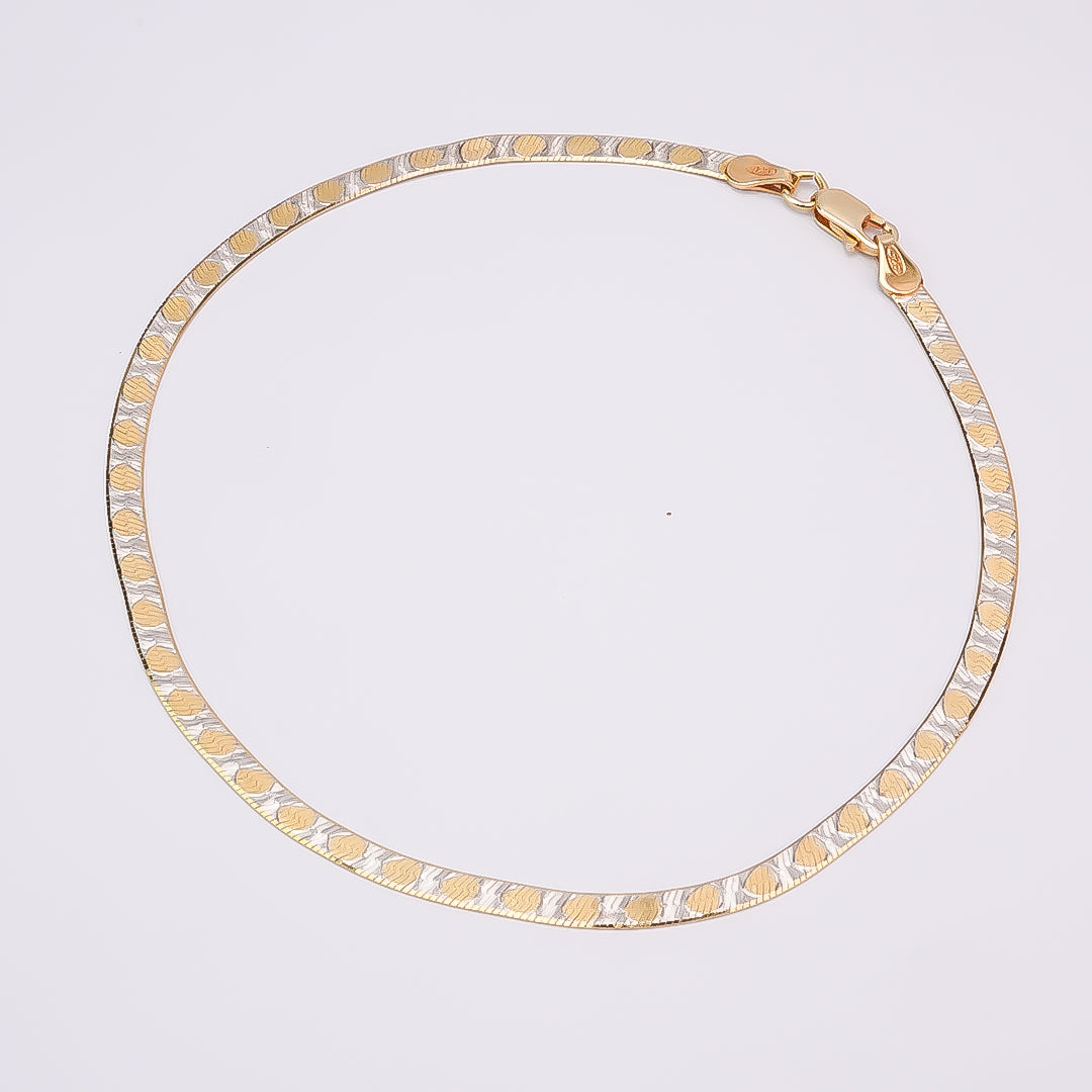 Gold Circle Italian Anklet