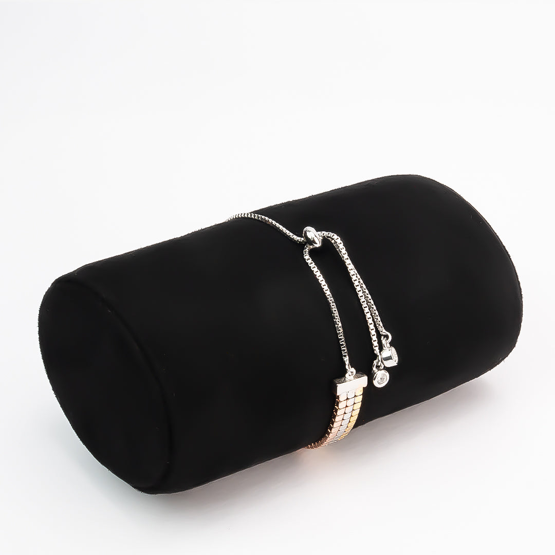 Tricolor Adjustable Tennis Bracelet | 925 Silver