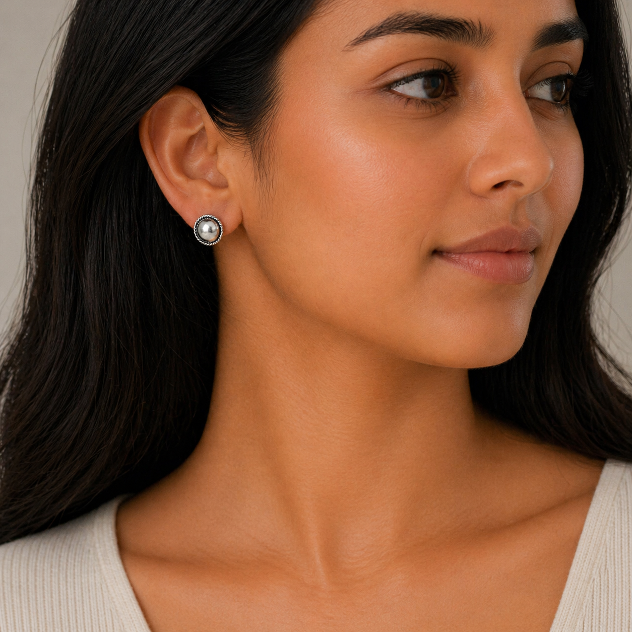 Timeless Oxidized Silver Studs
