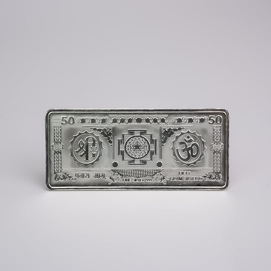 50g Pure Silver 999 Dollar-Style Bar