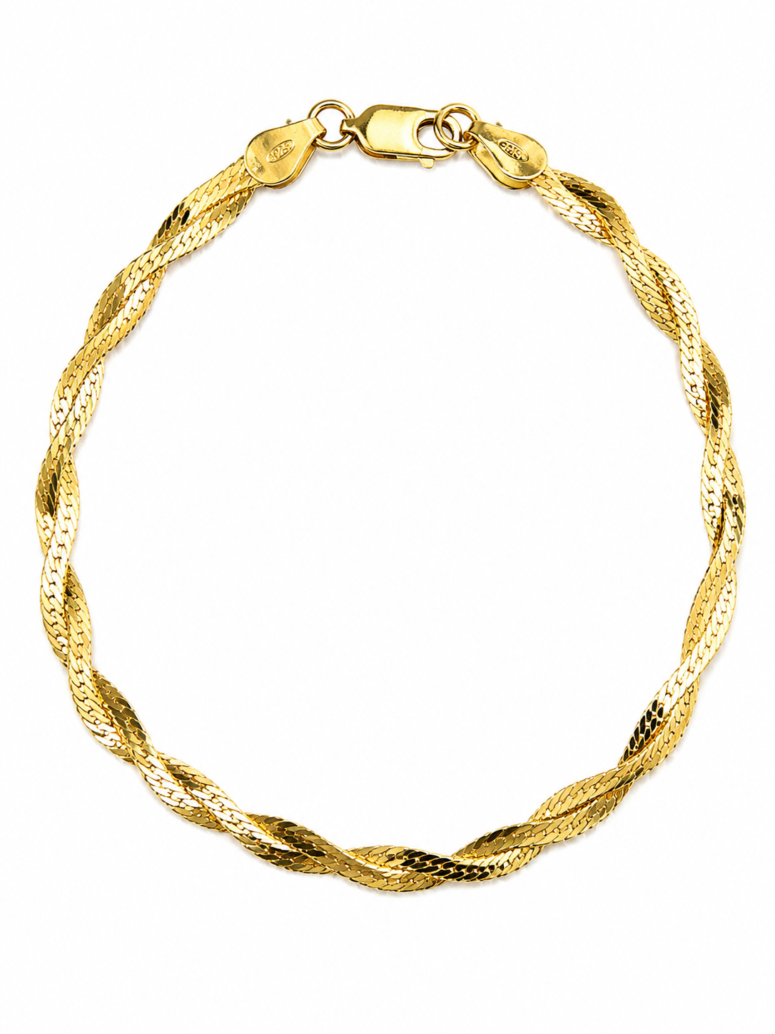 Golden Twisted Weave Kids Anklet(Single)