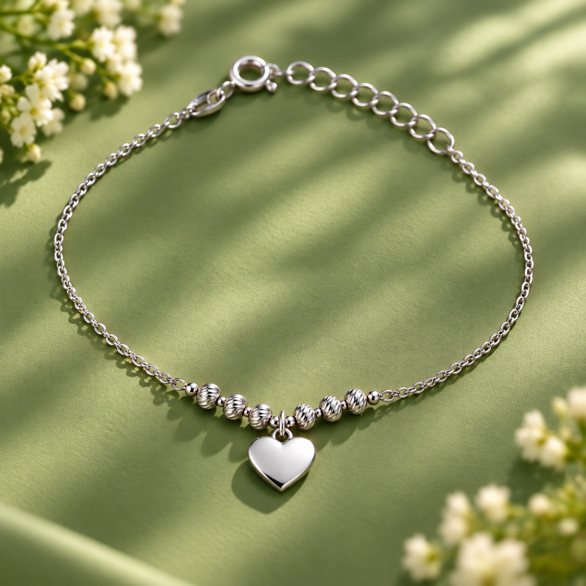 ✨ Taravya Heartbeat Charm 925 Silver Bracelet Taravya