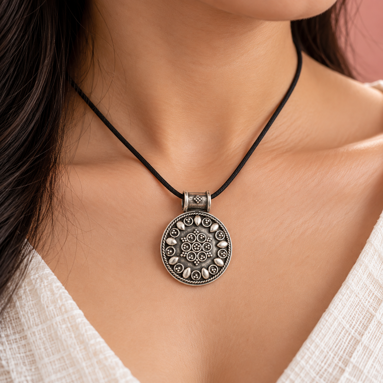 Taravya Floral Heritage 925 Silver Pendant