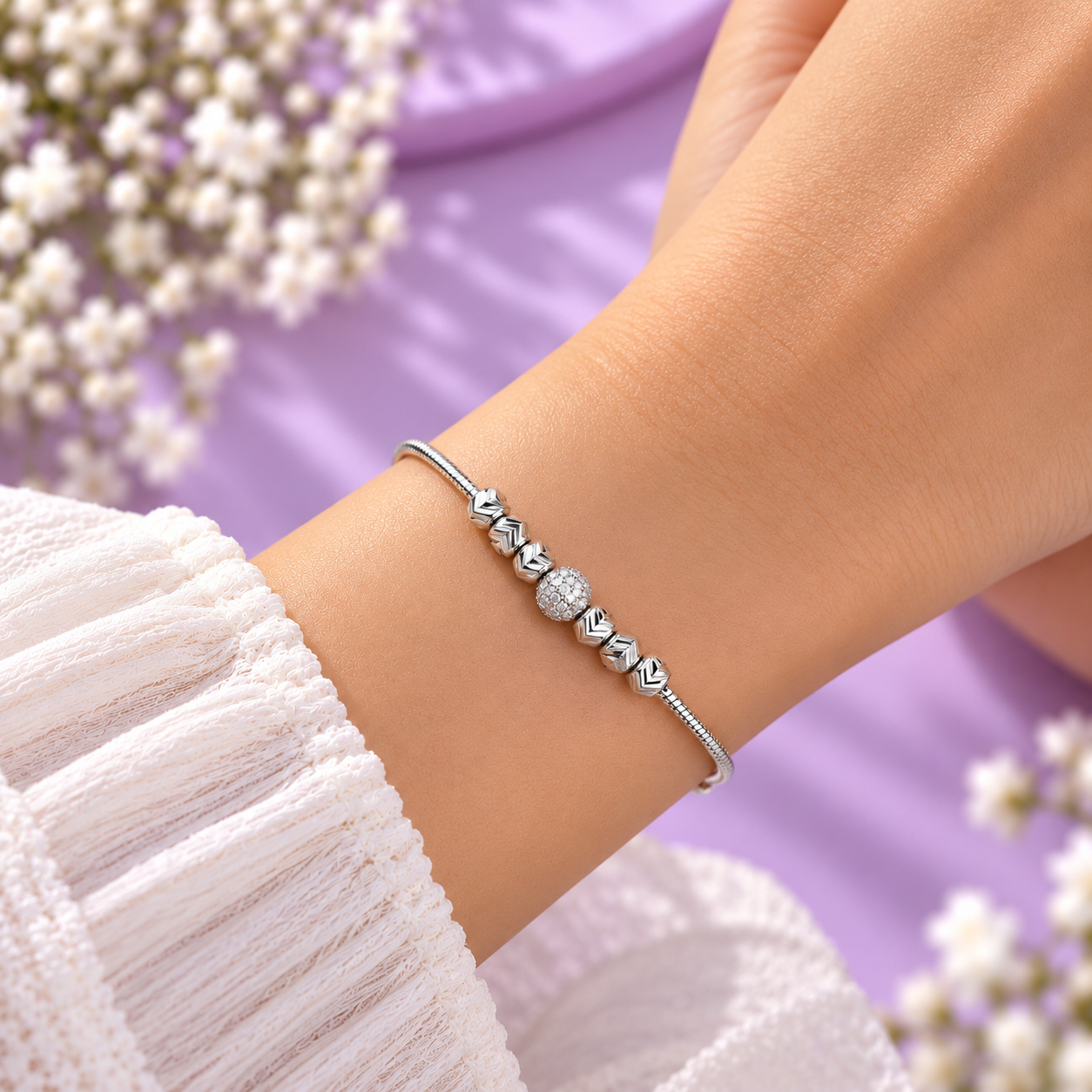 Taravya Celestial Charm 925 Silver Bracelet