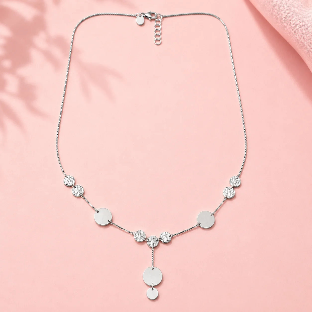 Silver Celeste Drop Necklace