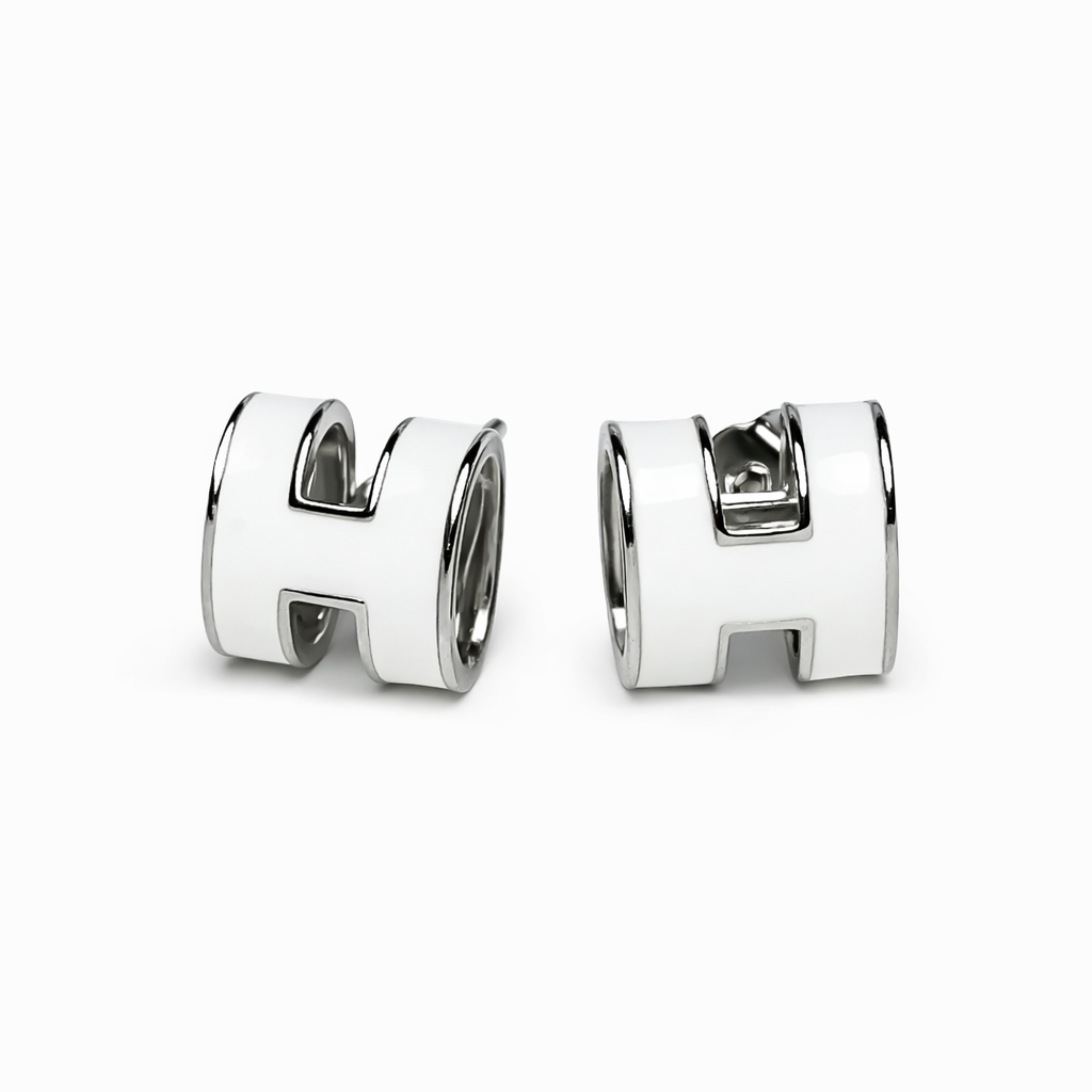 Ivory Edge – 925 Silver Cube Studs