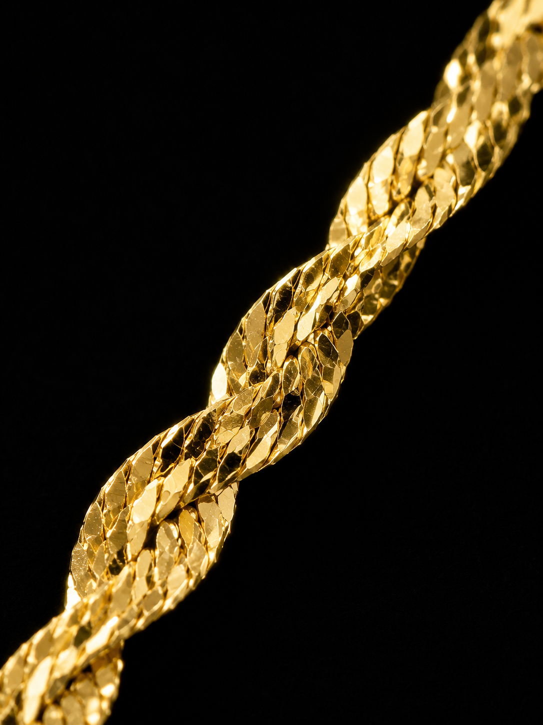Golden Twisted Weave Kids Anklet(Single)