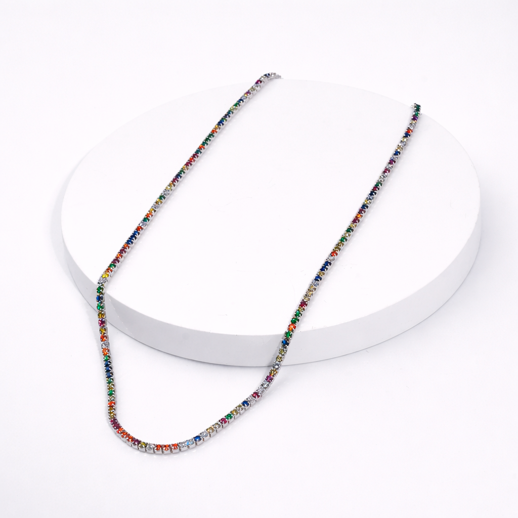 Prism Aura Pure 925 Silver Necklace