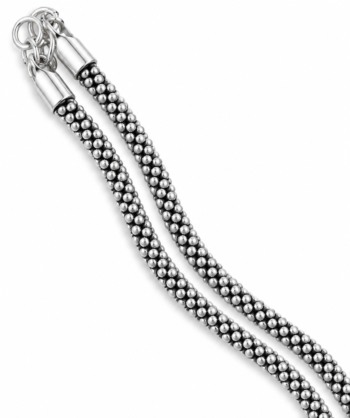 Luna Beaded Anklet – 925 Sterling Silver (Single)
