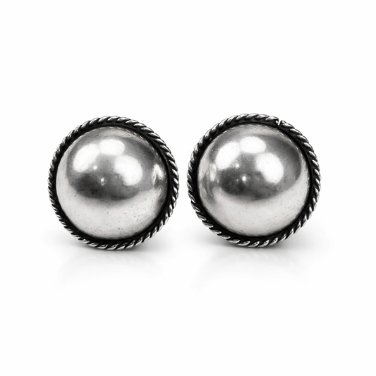 Timeless Oxidized Silver Studs