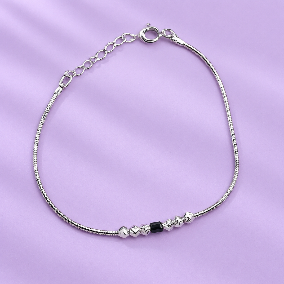 Taravya Midnight Noir 925 Silver Bracelet