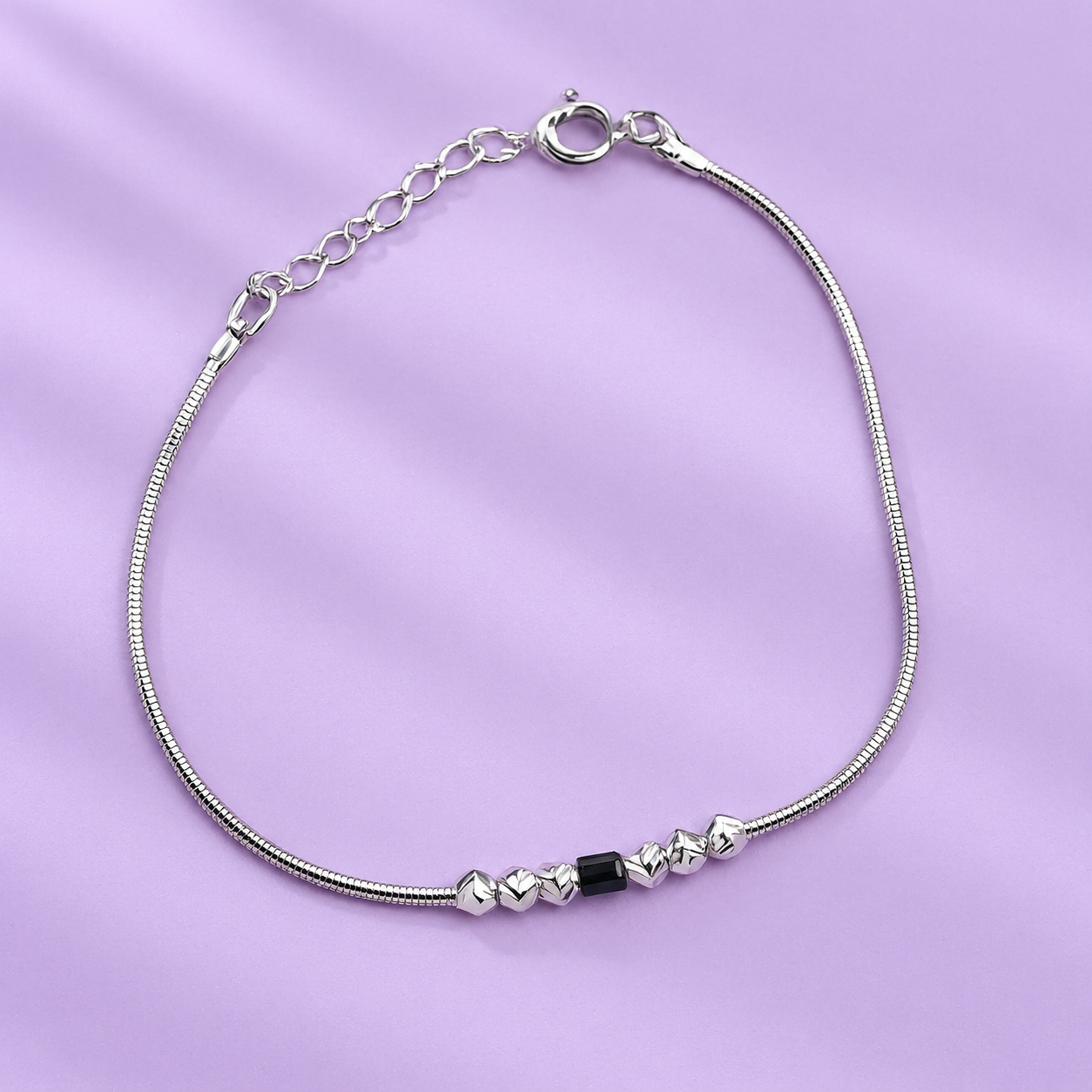 Taravya Midnight Noir 925 Silver Bracelet