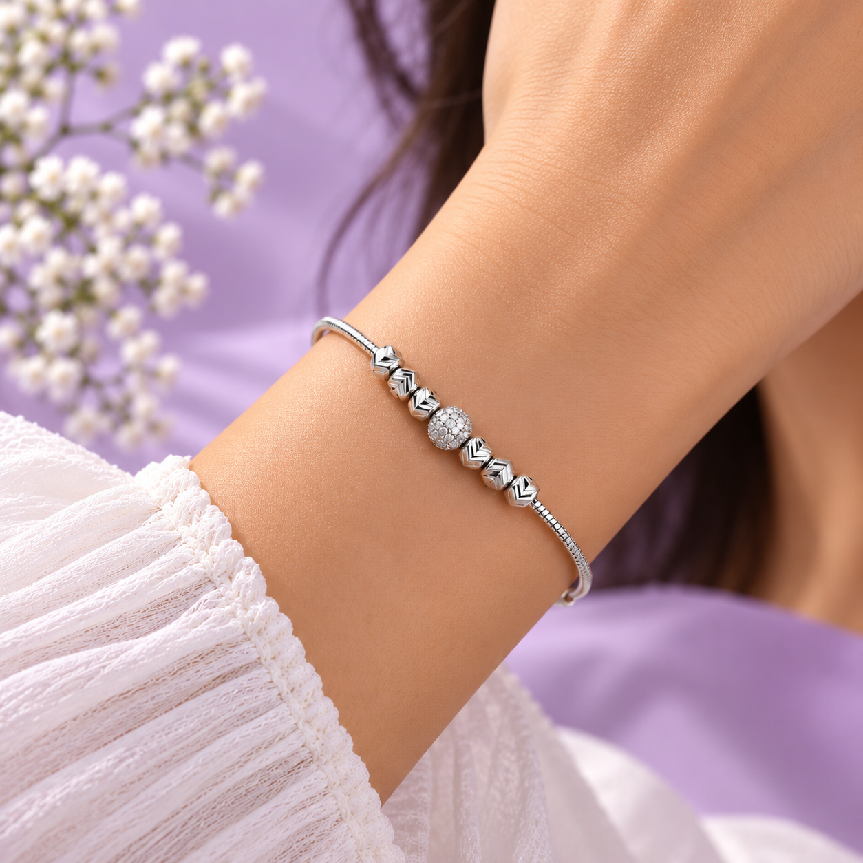 Taravya Celestial Charm 925 Silver Bracelet