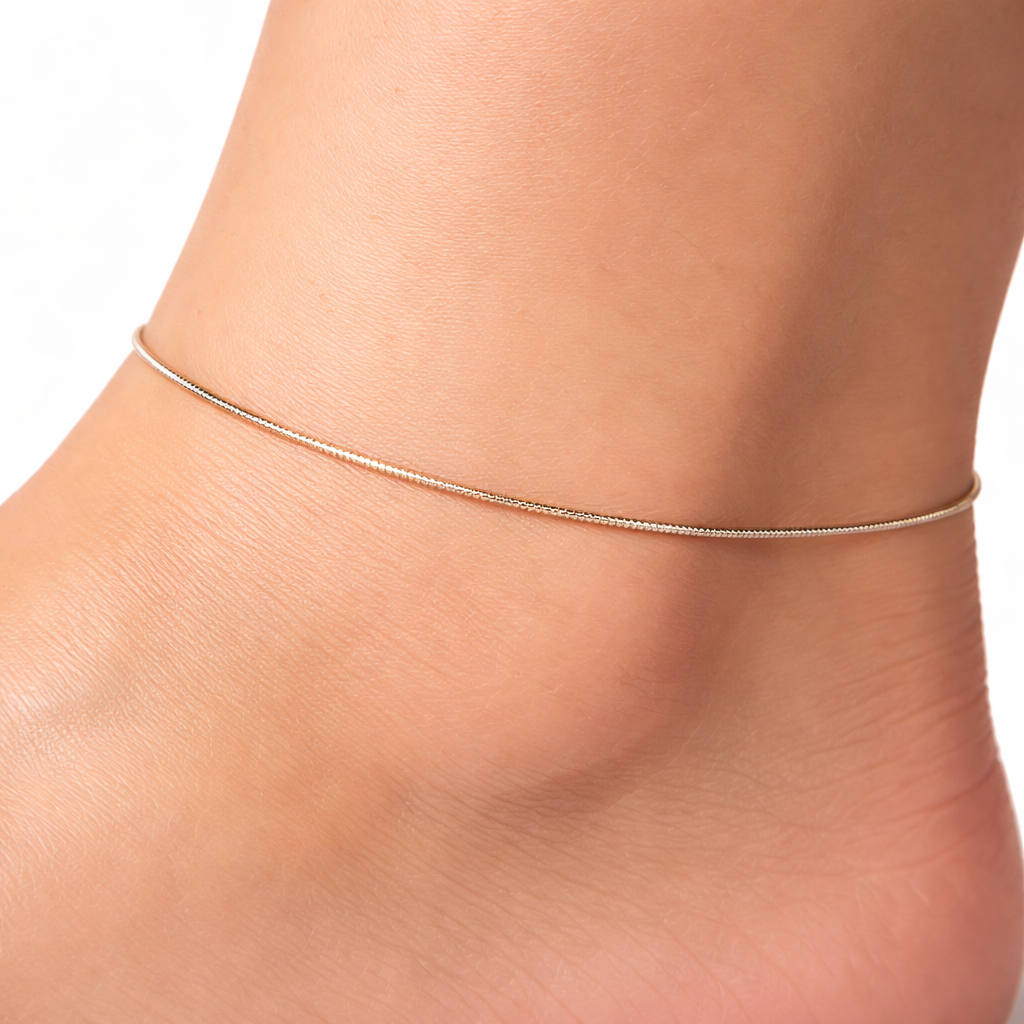Classic Sleek Silver Anklet