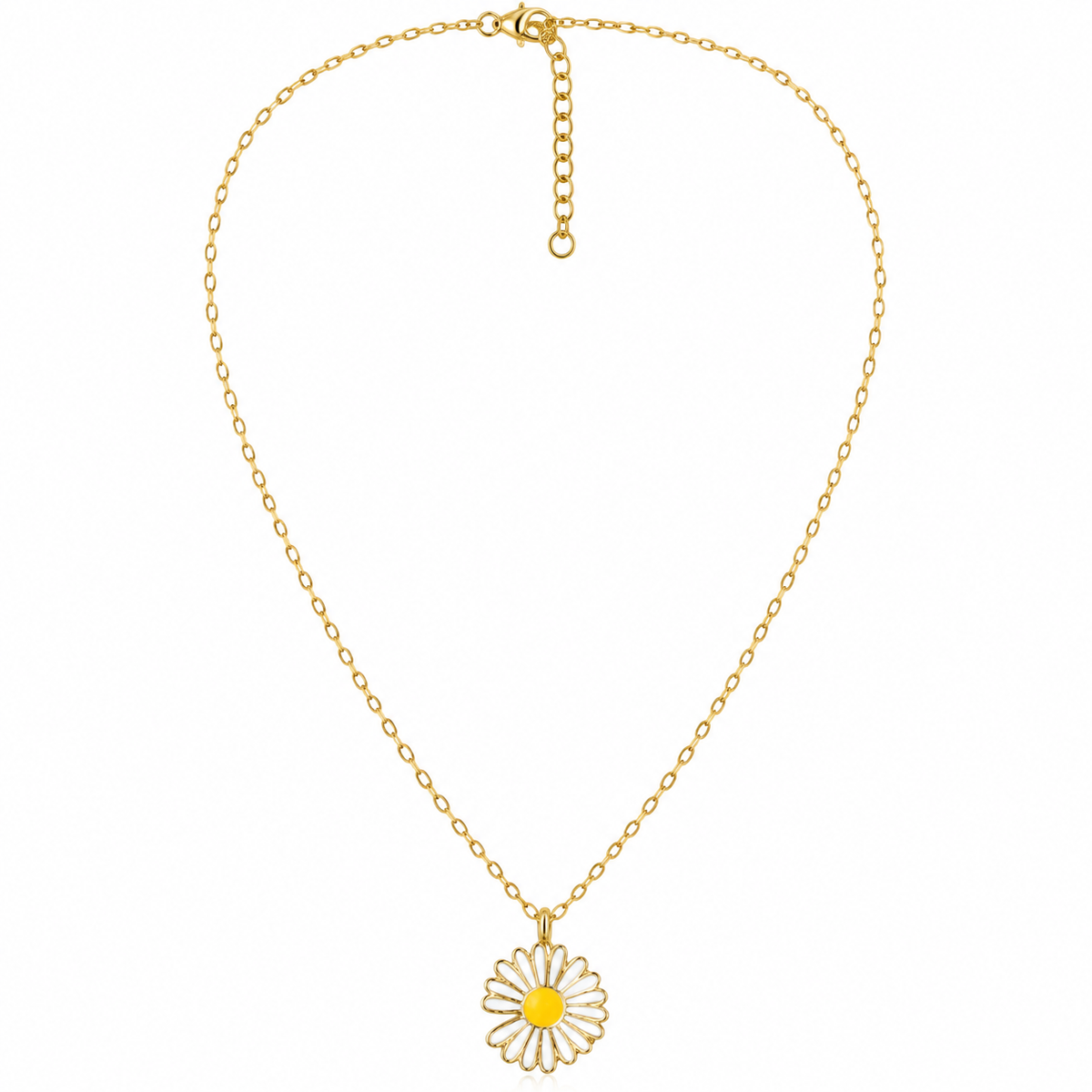 Flower Bloom 925 Silver Earrings & Chain Pendant Set