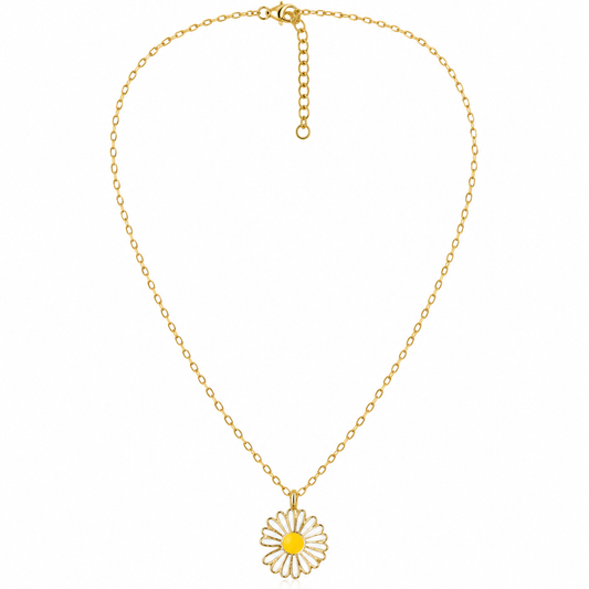 Flower Bloom 925 Silver Earrings & Chain Pendant Set Taravya
