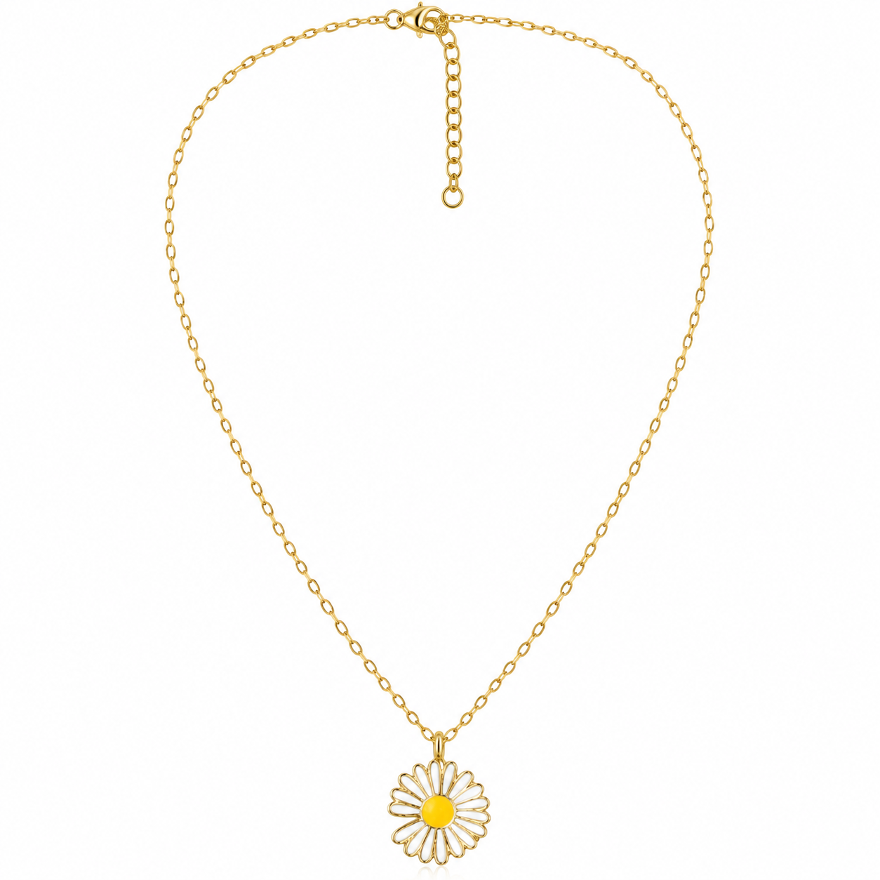 Flower Bloom 925 Silver Earrings & Chain Pendant Set