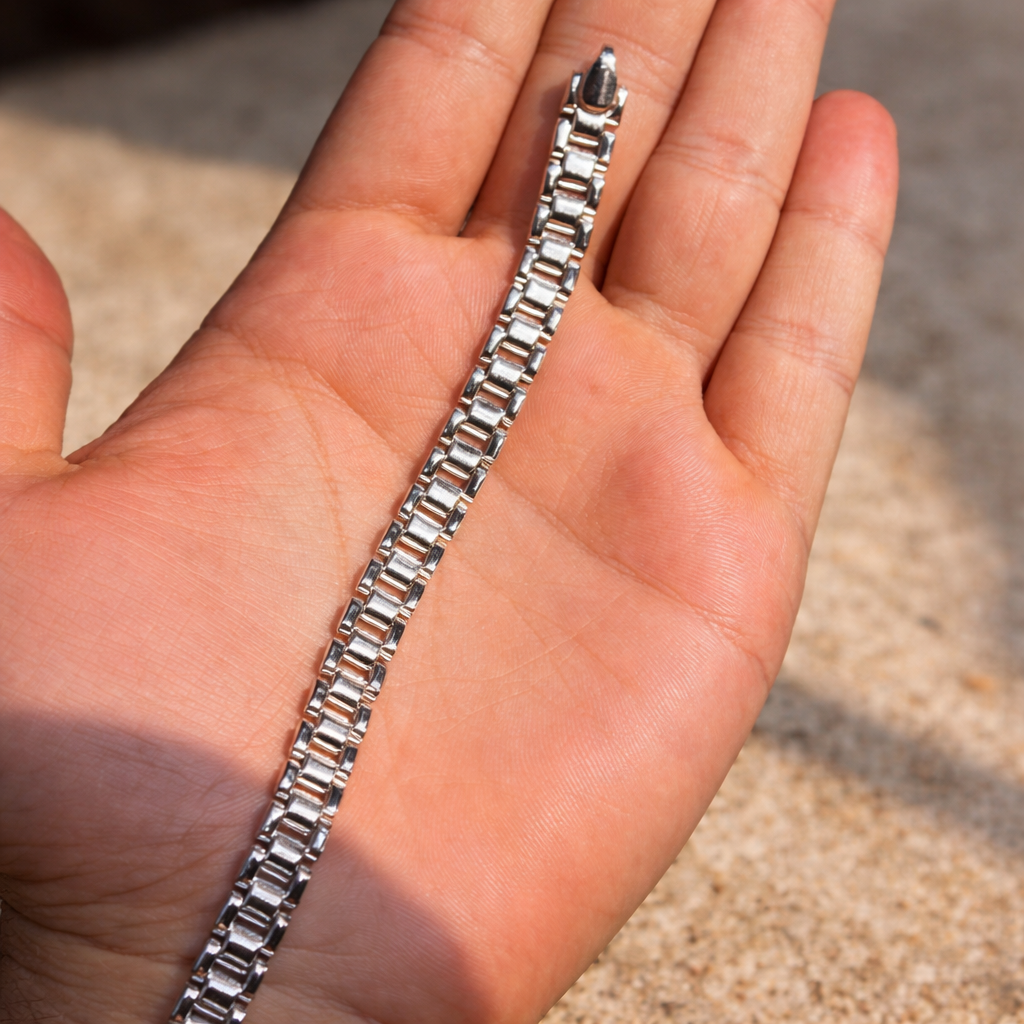 Titan Link Silver Bracelet