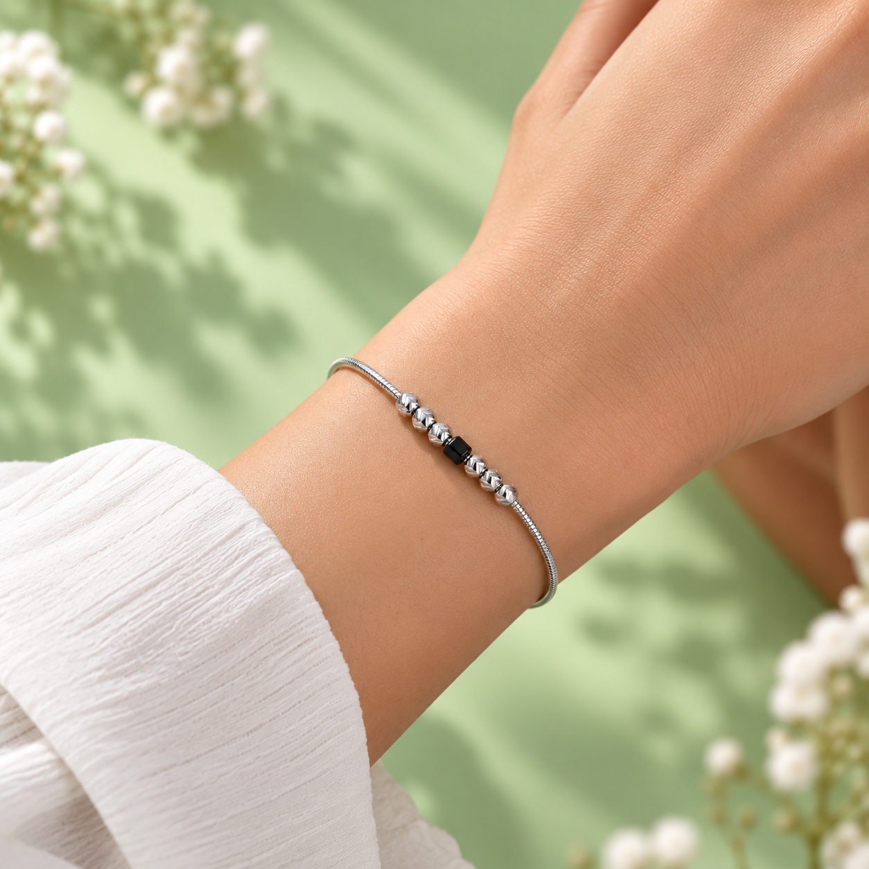 Taravya Midnight Noir 925 Silver Bracelet