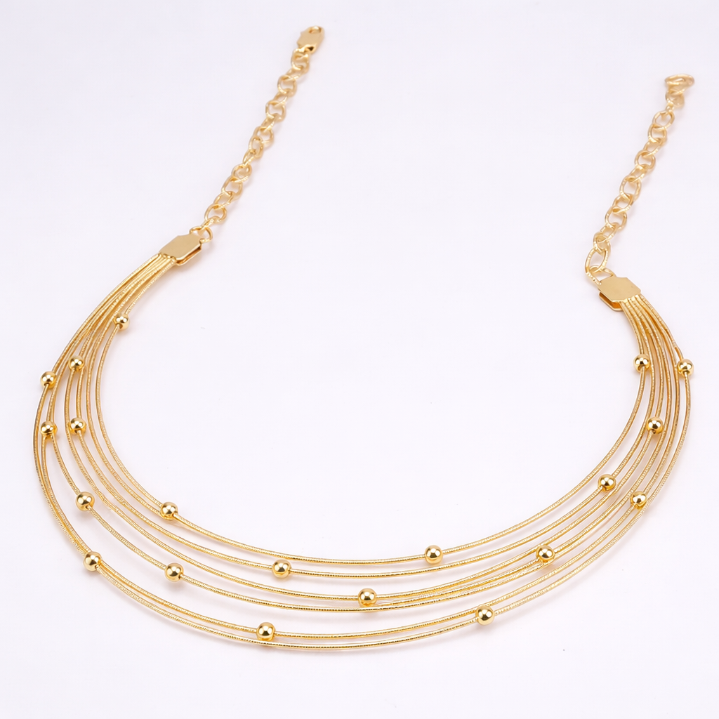 The Milanese Tassel: Gold Vermeil Italian 925 Silver Hasli Necklace