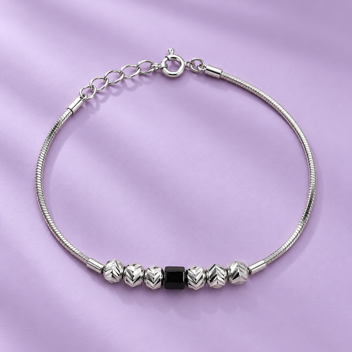 Taravya Midnight Noir 925 Silver Bracelet