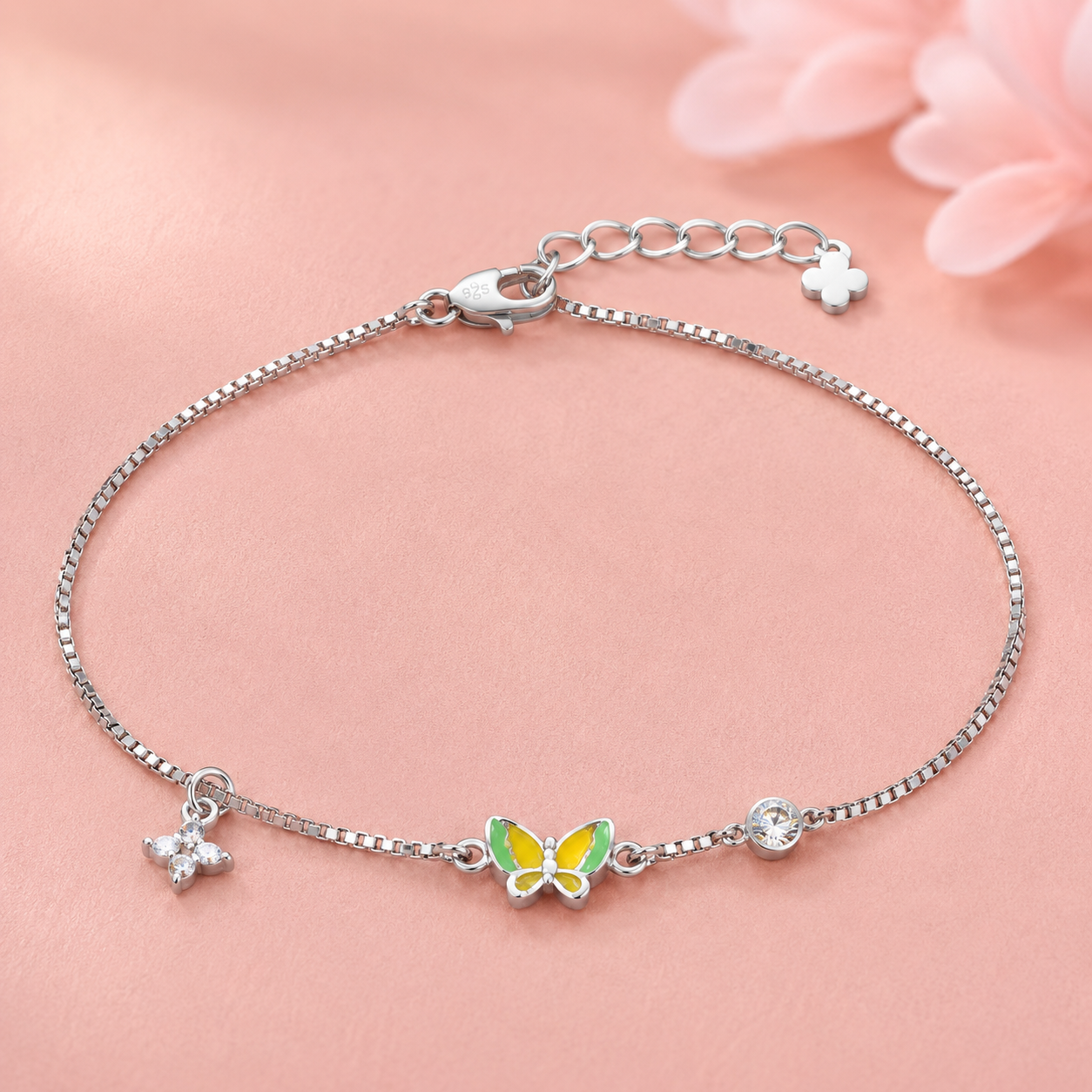 Butterfly Charm Anklet Single