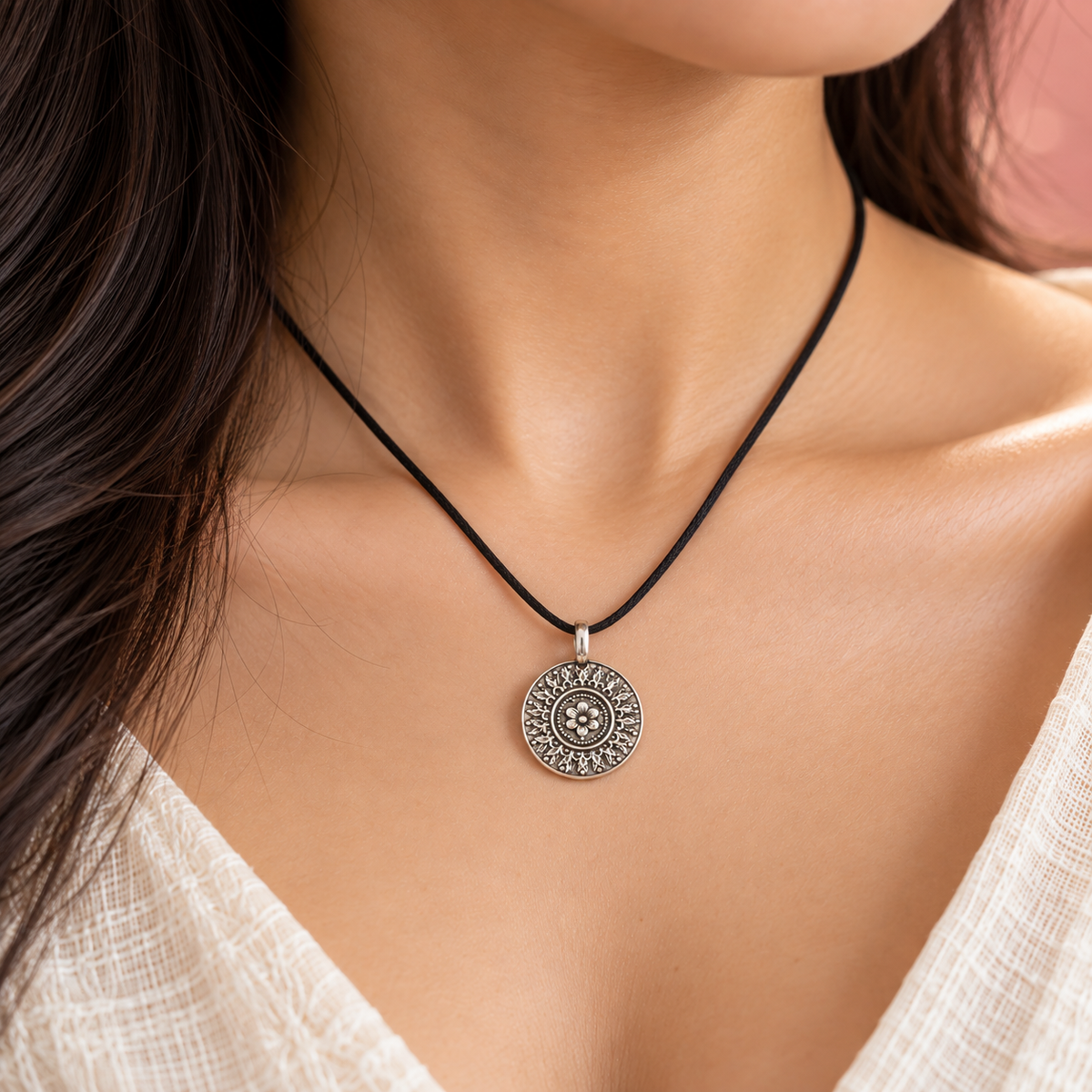 Taravya Floral Mandala Heritage Pendant Taravya