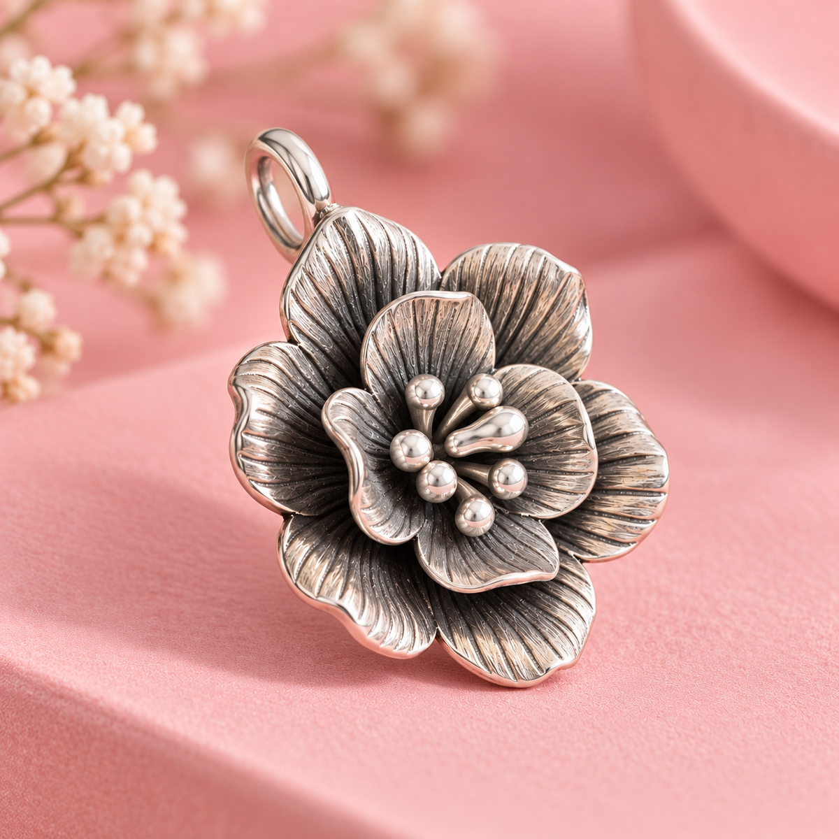 Taravya Blooming Flower 925 Silver Pendant Taravya