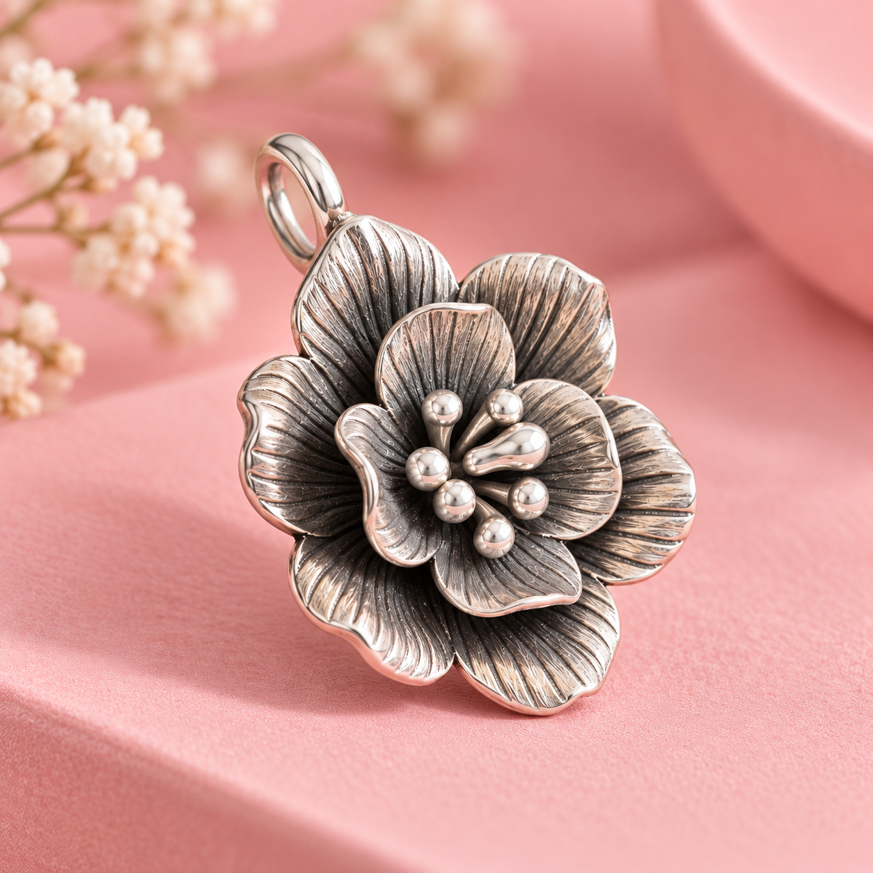 Taravya Blooming Flower 925 Silver Pendant