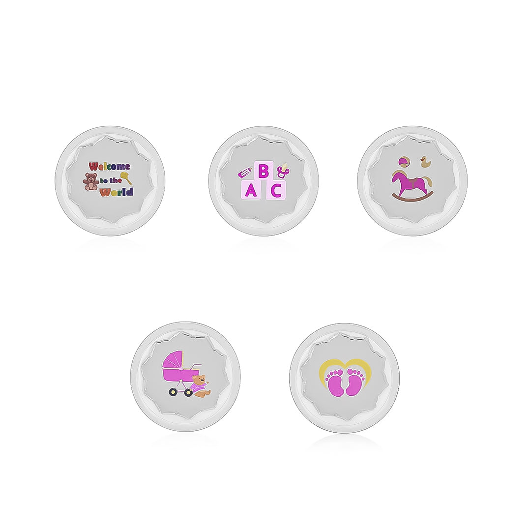 999 Silver Musical Baby Girl Coin Box (5 Coins)